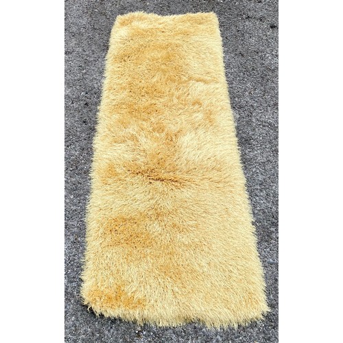 738 - Brand New Indulgence Ochre Colour Ground Rug 200cm x 67cm