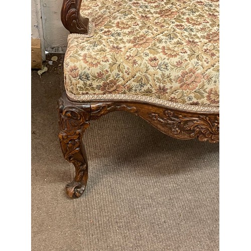 48A - Antique French Upholstered Elbow Chair.