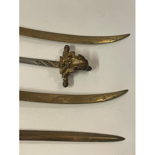 9 - Group Of Four Miniature Swords. Longest 19.5 cms (4)