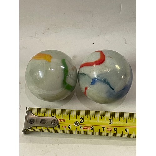 28 - Two Large China Marbles. (2)