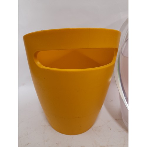 37 - 3 x Plastic Ice Buckets, tallest 27cm