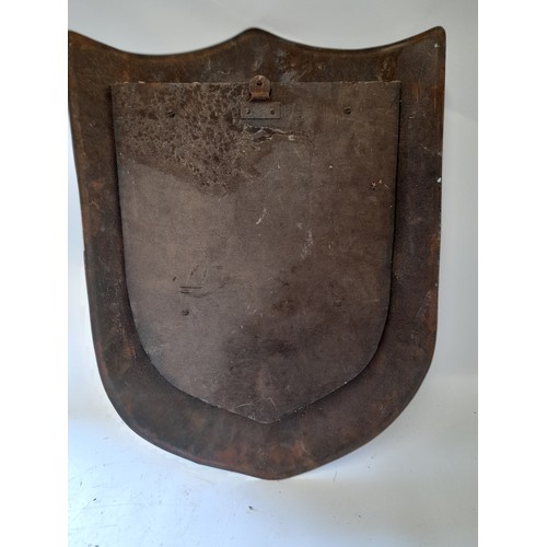 62 - Alloy Wall mounted Shield, 60cm x 40cm