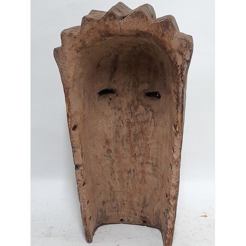 16 - Tribal Hand Carved Face Mask, 38cm x 18cm