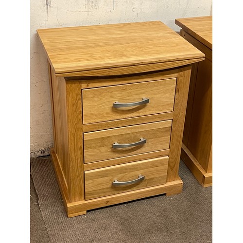 1 - Pair Of Oak Bedside Tables. 50 x 38 x 61 cms (2)