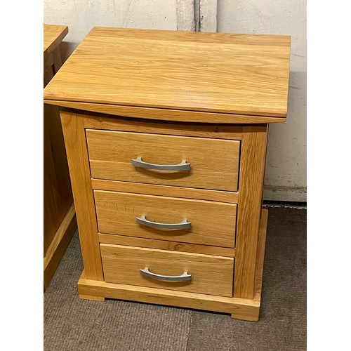 1 - Pair Of Oak Bedside Tables. 50 x 38 x 61 cms (2)