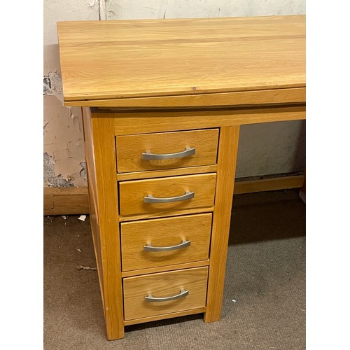 2 - Solid Oak Pedestal  Desk  140 x 60 x 79 cms