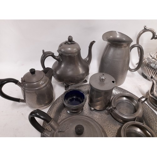 41 - Collection of Pewter and silver Plated Table ware to include 9 x Pewter items and 3 silver plated.  ... 