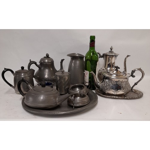 41 - Collection of Pewter and silver Plated Table ware to include 9 x Pewter items and 3 silver plated.  ... 