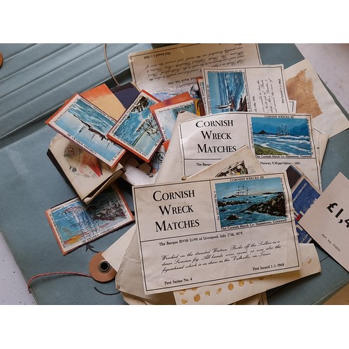 44 - Quantity of Vintage Football Annuals and Collectors Cards together with match boxes and postcards