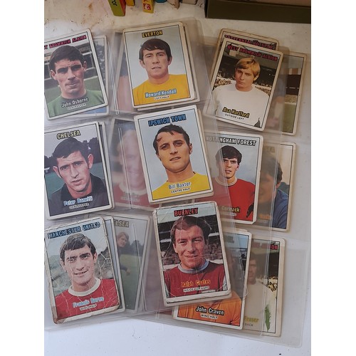 44 - Quantity of Vintage Football Annuals and Collectors Cards together with match boxes and postcards