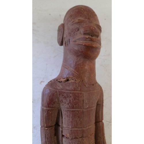 57 - Tribal, Fired Clay Figure, 27cm long