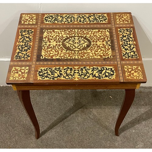 8 - Italian Decorative Musical Table. 50 x 43 x 35 cms