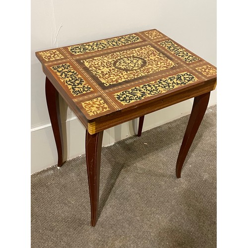 8 - Italian Decorative Musical Table. 50 x 43 x 35 cms