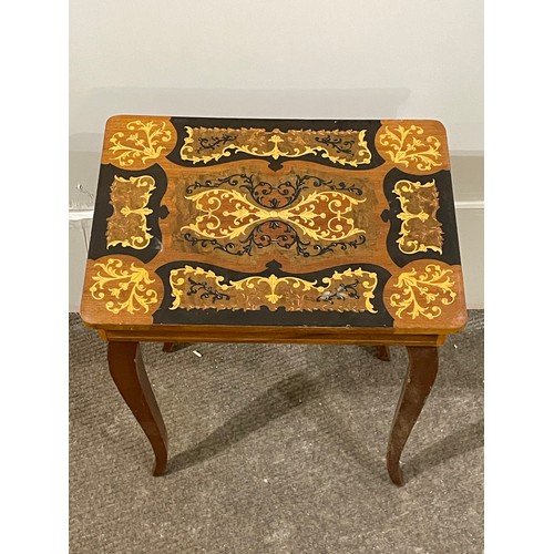 9 - Similar To Previous Lot Italian Decorative Musical Table. 43 x 43 x 35 cms