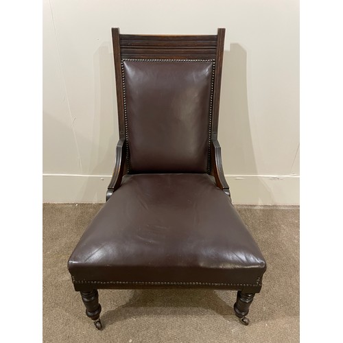 14 - Vintage Leather Chair With Studwork