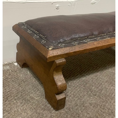 24 - Vintage Continental Church Footstool. 50 x 25 x 17 cms