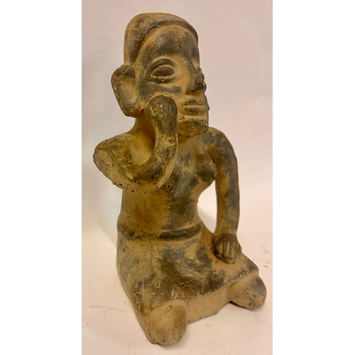 243 - StoneWear Figure Of A Thinking Man Sitting Down.28cm x 13cm x 13cm.