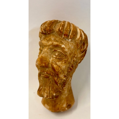 244 - Small Hand Carved Figure Of A Head. 9cm x 7cm.