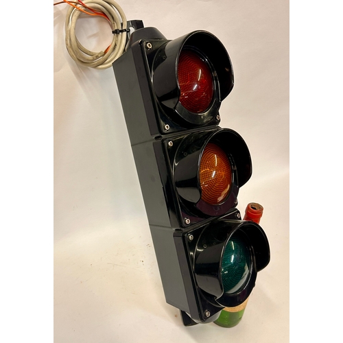 249 - Set Of Electrical Traffic Lights. 63cm x 27cm.