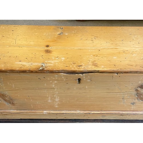 27 - Vintage Pine Box. 83 x 26 x 23 cms