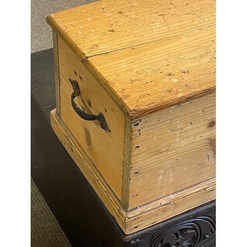 27 - Vintage Pine Box. 83 x 26 x 23 cms