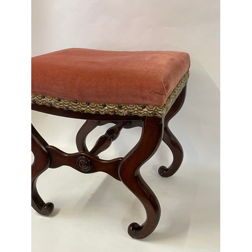 42 - Antique Footstool In Regency Style.