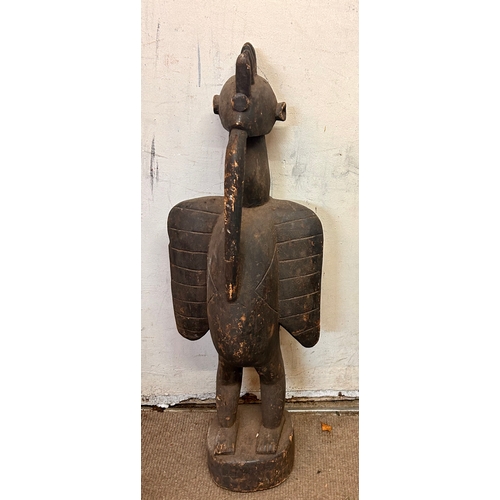 452 - Dogon Carved Wood Tribal Art Figure Mali 101cm x 32cm x 24cm.