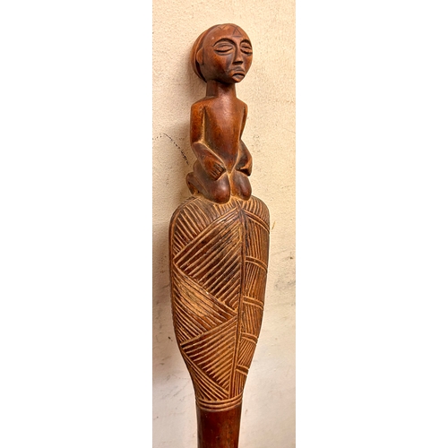 461 - Tribal Art Luba Congo Staff 112cm x 12cm.