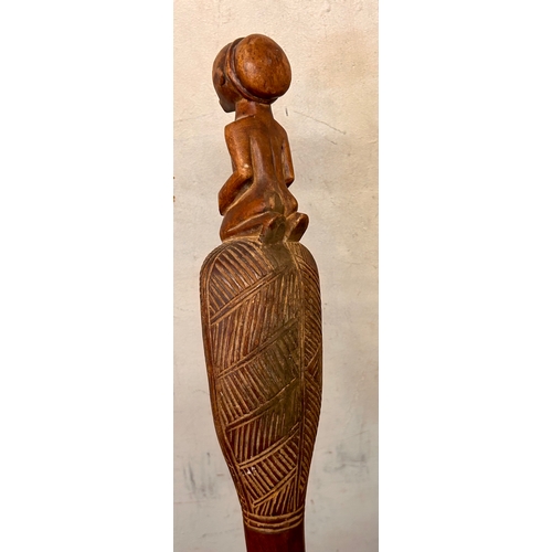 461 - Tribal Art Luba Congo Staff 112cm x 12cm.