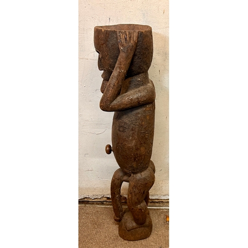 463 - Carved Wood Bulu Tribal Fertility Figure Cameroon  79cm x 18cm x 16cm.