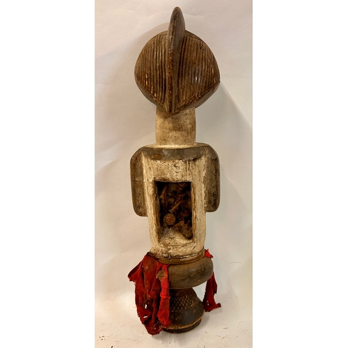 469 - Carved Wood Tribal Figure 55cm x 15cm.