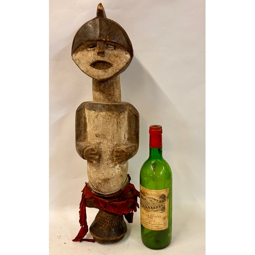 469 - Carved Wood Tribal Figure 55cm x 15cm.