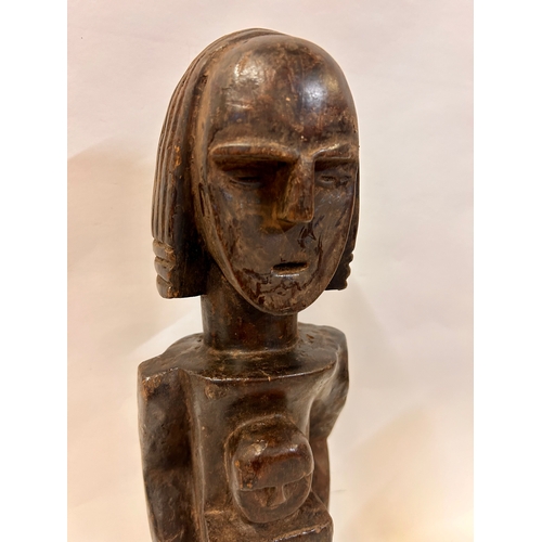 472 - Carved Wood Tribal Figure 45cm x 13cm x 12cm.