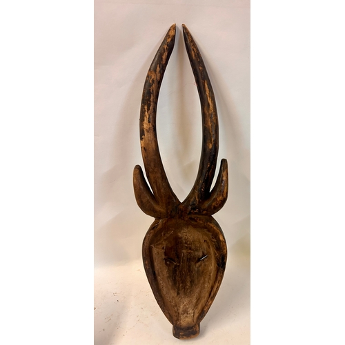 482 - Tribal Wood Zoomorphic Kwele 60cm x 21cm.