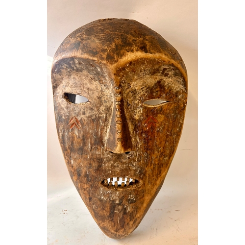 491 - Wooden Tribal Face Mask. 37cm x 24cm x 19cm.