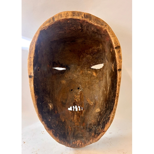 491 - Wooden Tribal Face Mask. 37cm x 24cm x 19cm.