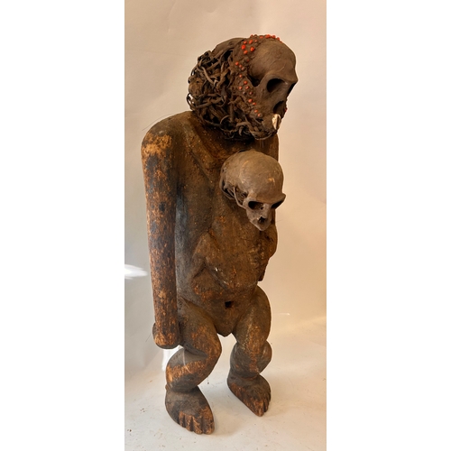 492 - Bulu Monkey Figure From Cameroun 66cm x 30cm x 25cm