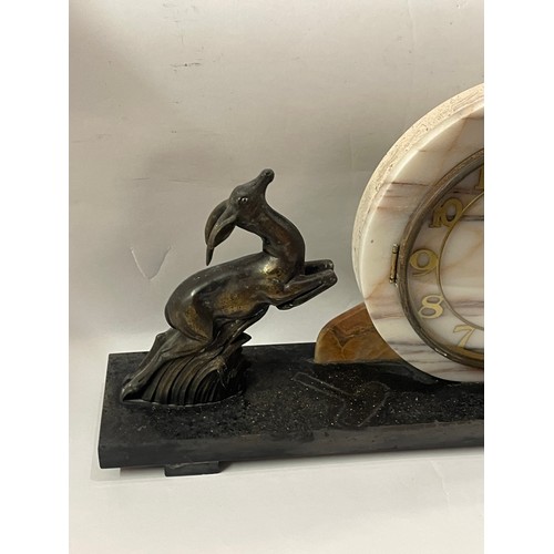 335 - Art Deco Mantle Clock. 51 x 9 x 23 cms