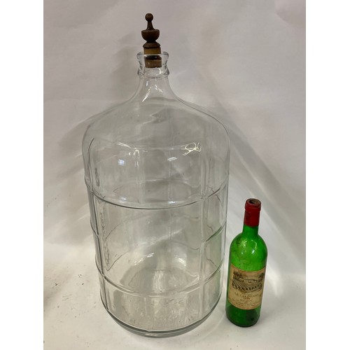 333 - Vintage Glass Jar. 60 cms High