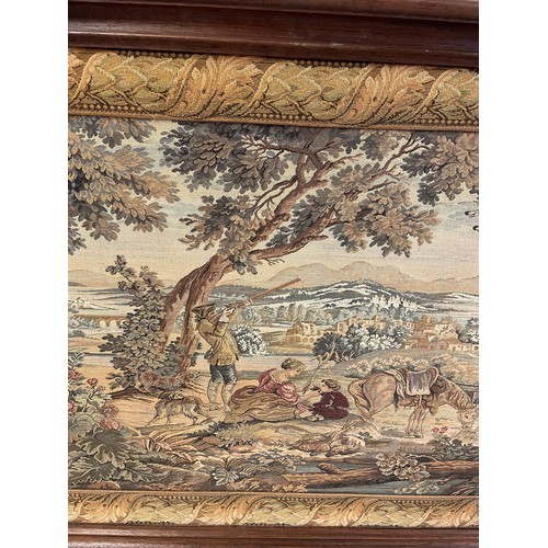 340 - Continental Framed Tapestry Of Countryside Shooting Scene. 107 x 65 cms