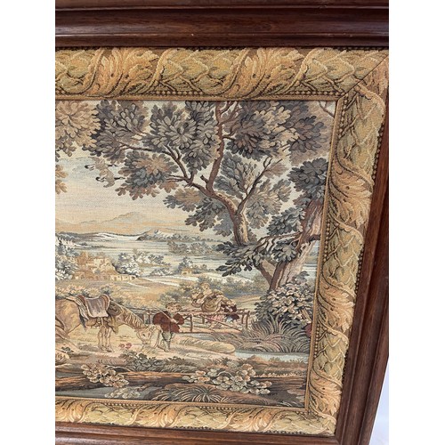 340 - Continental Framed Tapestry Of Countryside Shooting Scene. 107 x 65 cms