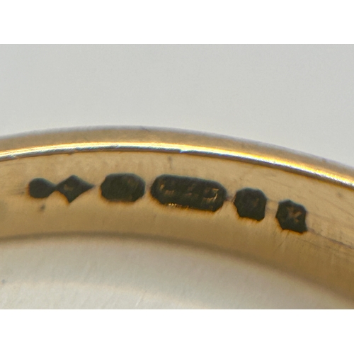 442 - Hallmarked 9Ct Gold Half Eternity Ring . Size P. 2.69Grams.