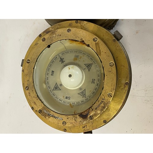 405 - A Early 20th Century Brass Ships Compass.