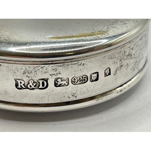 422 - Silver Hallmarked Circular Snuff Box. 20g