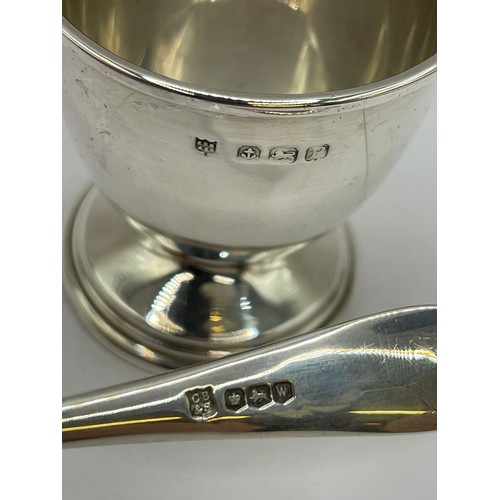 426 - Cased Silver Hallmarked Egg Cup And Spoon.