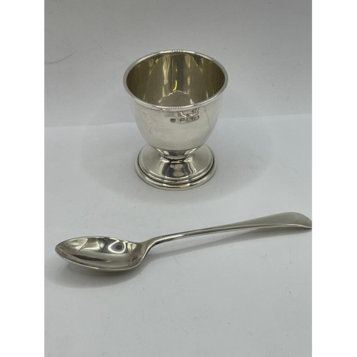 426 - Cased Silver Hallmarked Egg Cup And Spoon.