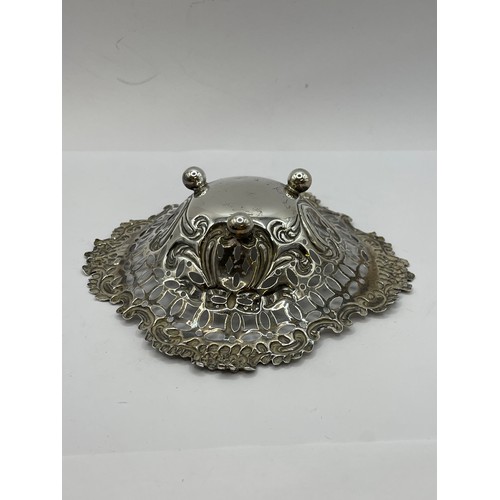 429 - Silver Hallmarked  Bon Bon Dish. 13.5 x 4 cms. 43g