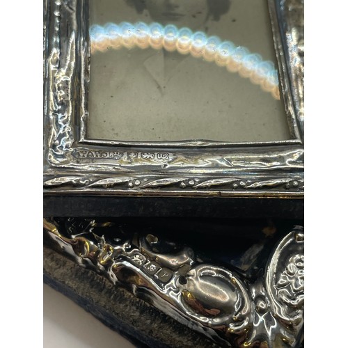 438 - Four Silver Picture Frames Two Hallmarked Two 925.Largest 8.5 x 6 cms (4)