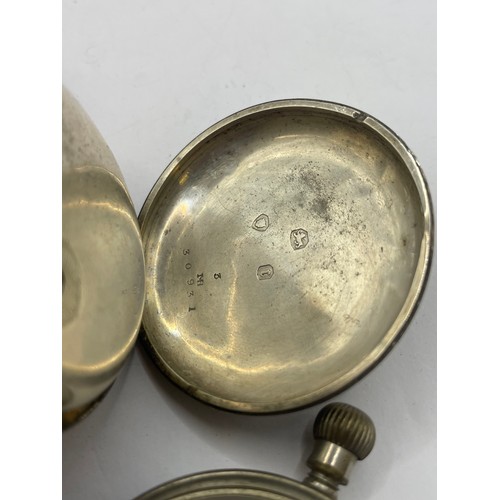 446 - A Silver Hallmarked Pocket Watch Along With Three Other Pocket Watches (4)