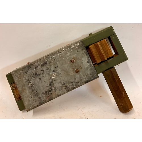 WW2 Air Raid Warden's Gas Attack Warning Rattle. 31cm x 21xm x 6cm.